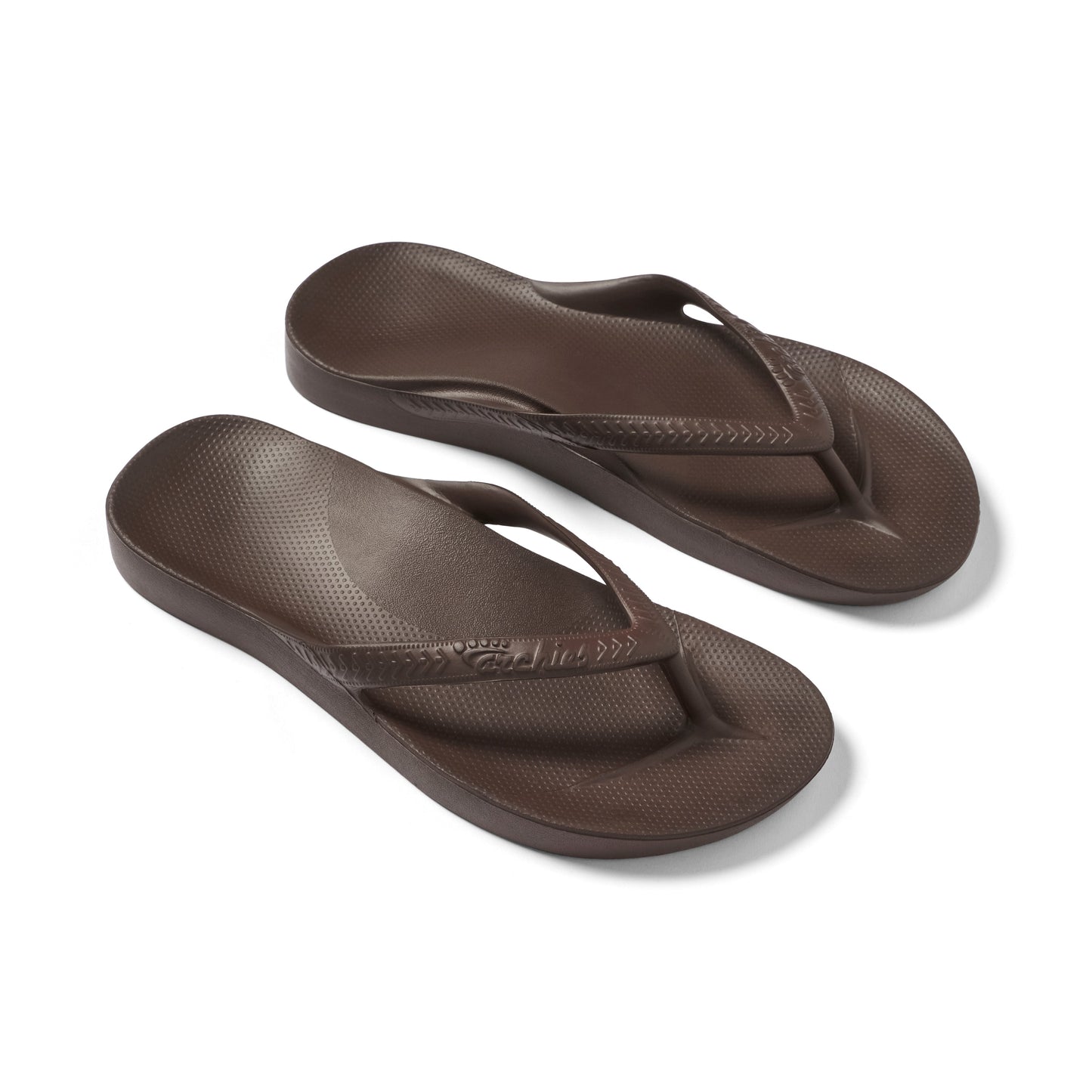 Archies Footwear Classic Arch Support Unisex Flip Flops Brown