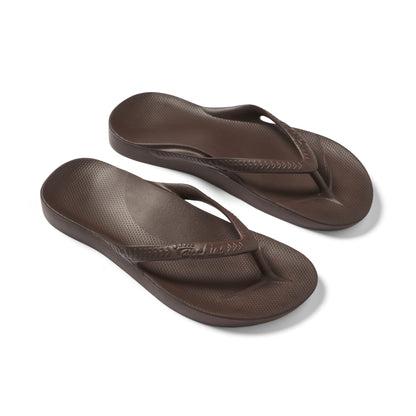 Archies Footwear Classic Arch Support Unisex Flip Flops Brown