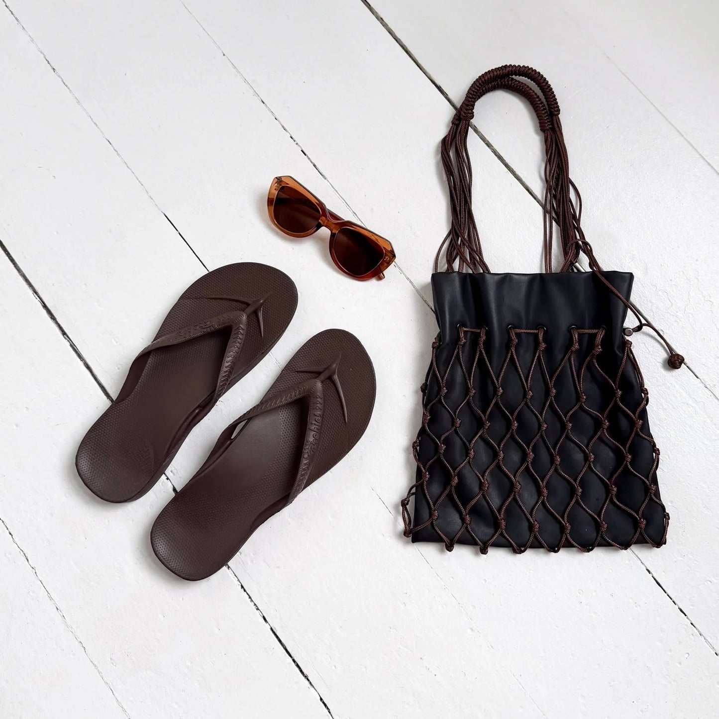 Archies Footwear Classic Arch Support Unisex Flip Flops Brown